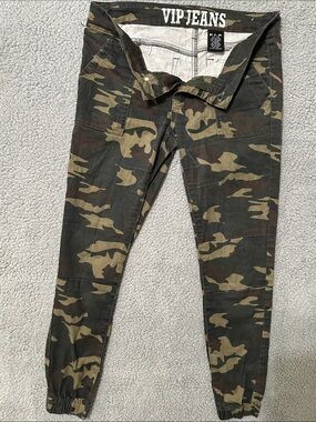 V.I.P. Jeans Men’s Camo Cargo Jogger Pants Camouflage Utility Streetwear